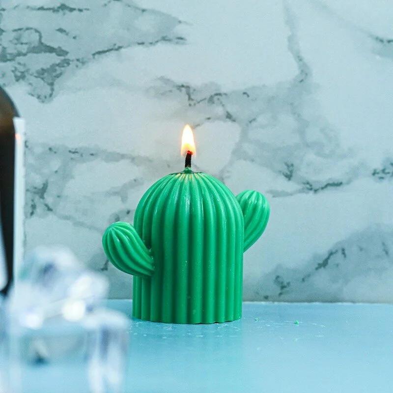 Mini Cactus Shape Candle Silicone Mold Handmade DIY Desktop Decoration Gypsum Resin Aromatherapy Thicken Candle Silicone Mould