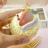 1/4Pcs Simulated Cake Figurine Realistic Mini Strawberry Chocolate Cake Model Home Kitchen Desktop Decoration Ornament Photo Props