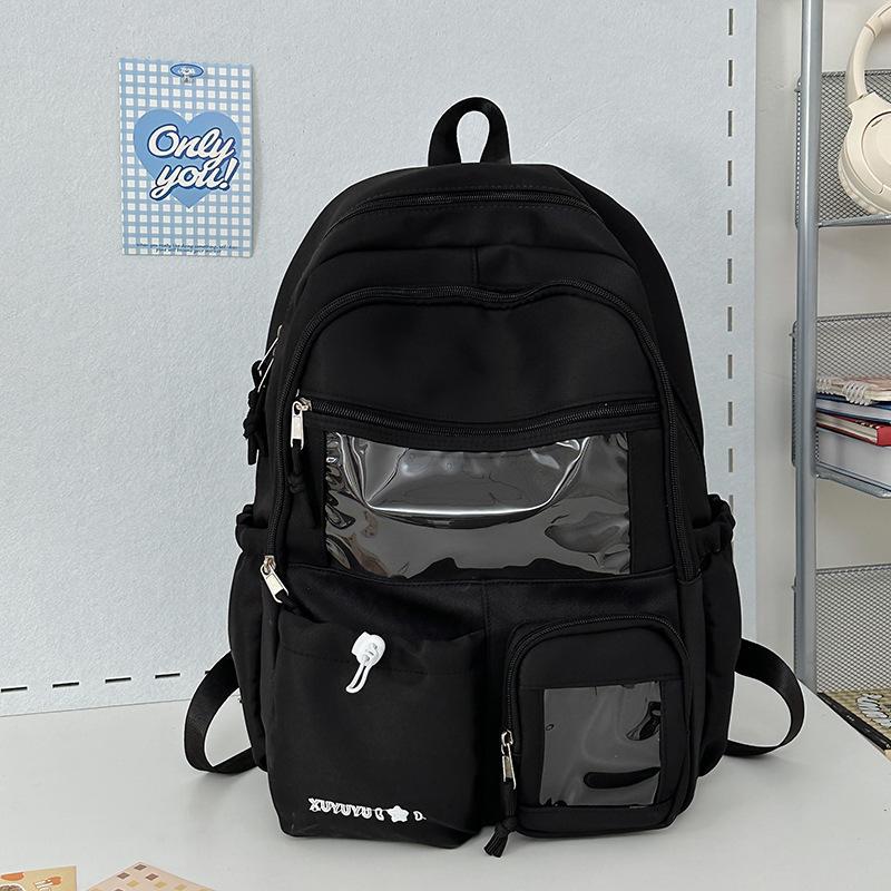 Schoolbag Japanese ins schoolbag large capacity high value fashion versatile transparent pain bag junior high school high school student backpack