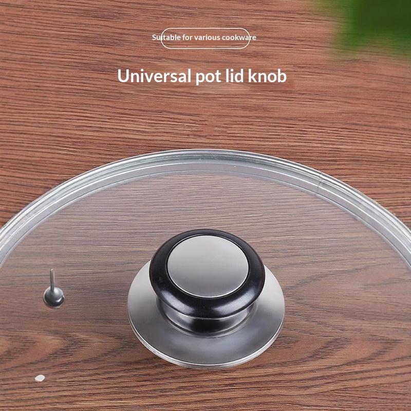 Pot Lid Replacement Knob 1/2 Pack Stainless Steel Anti-Slip Easy Install Handle for Glass Pan Cover Home Kitchen Cooking