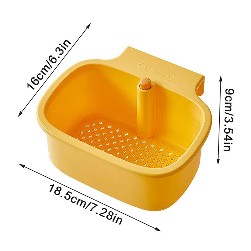 Sink Hanging Strainer Basket Drain Basket Openable Bottom Cover Kitchen Garbage Filter Sink Sponge Storage Basket