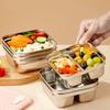 304 Stainless Steel Square Lunch Box With Lid Portable Fruit Salad Food Container Stackable Leak Proof Bento Box