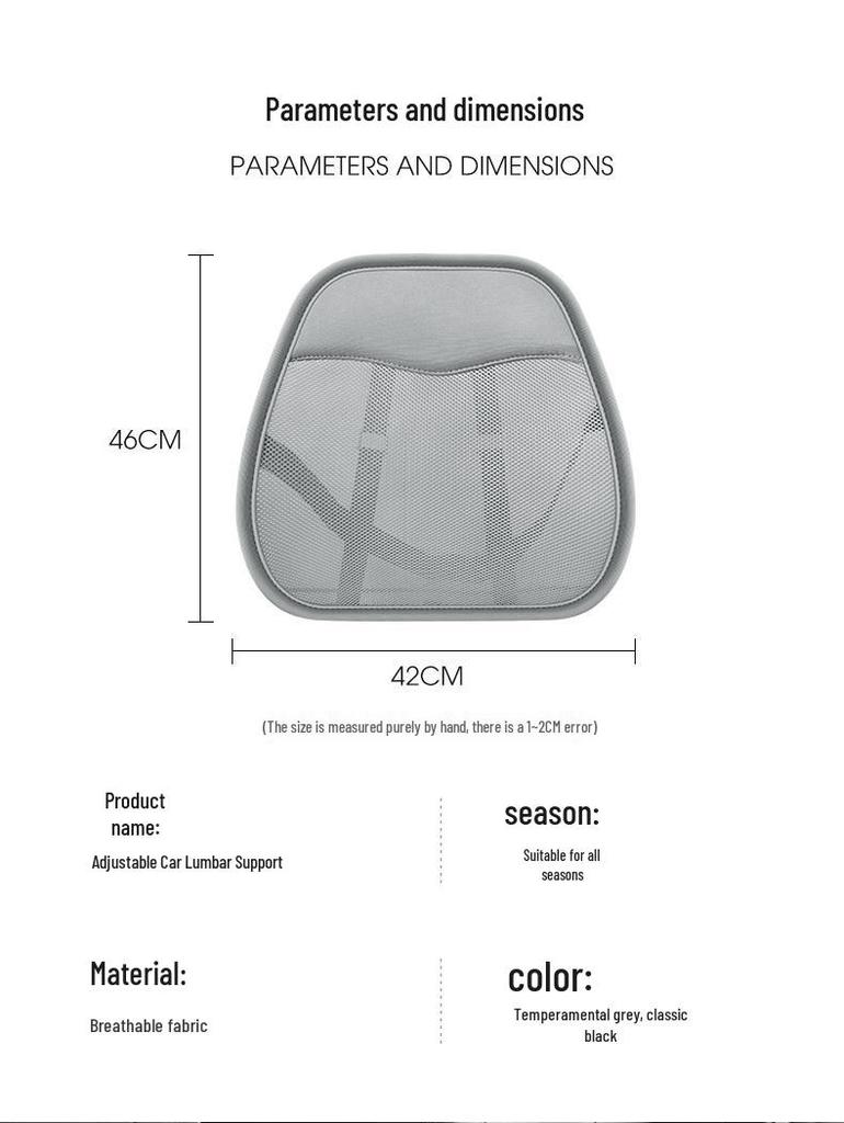 Breathable Summer Mesh Lumbar Support Cushion for Car and Office