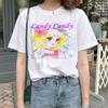 Kawaii Candy Candy Anime Summer Top Tshirt Femen Print T Shirt Grunge Anime Manga T Shirt Top Tees Graphic Aesthetic