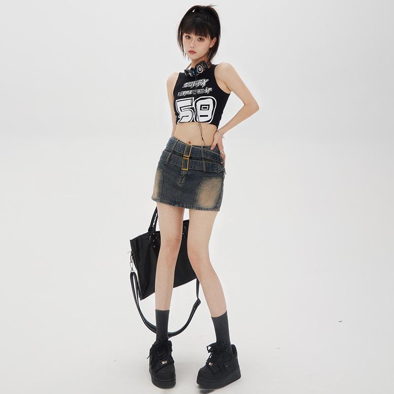 2023 Sommer High Waist Retro Jeansrock – Slim Fit für Damen