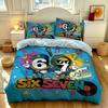 3-teiliges Bettwäsche-Set SIX SEVEN 67 Graffiti Street Print Bettwäsche-Set Kinder Jungen Weiche Mikrofaser Deckenbezug Kissenbezüge