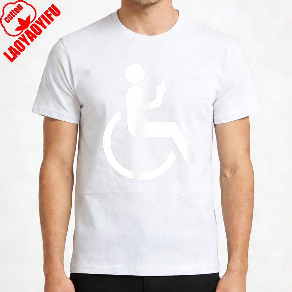 Wheelchair Access Symbol Men TShirt Cotton Casual Summer Graphic Design Gift for Disability Awareness Fashion Statement