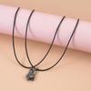 2Pcs Magnet Attraction Double Hand Necklaces Pendants Women Romantic Jewelry Stainless Steel Chain Nuptial Wedding Occasion Necklaces Bff Present