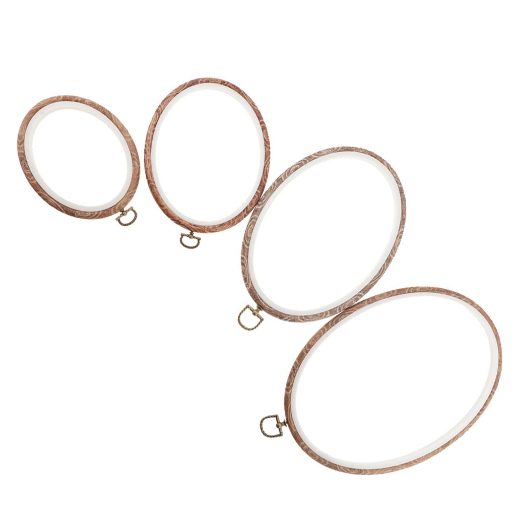 Embroidery Hoop Art Oval Plastic Ring Sewing Accessory for Embroidery Kit Home Craft