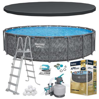 Piscină de grădină cu cadru 610 X 132 Cm 11-în-1 Bestway 561Ke
