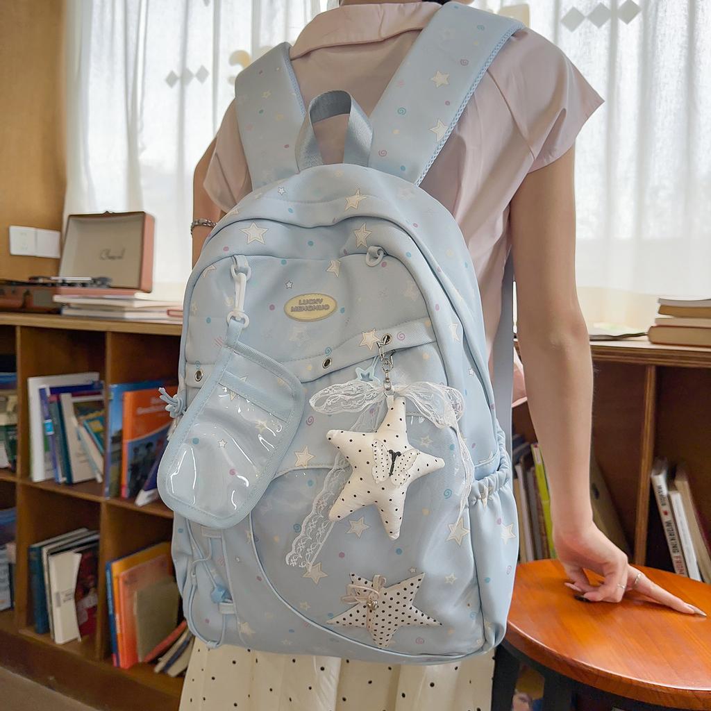 Schoolbag Japanese Sweet Backpack Large Capacity College Style Cute Girl Student Schoolbag Small Fresh Korean Version Ins Backpack