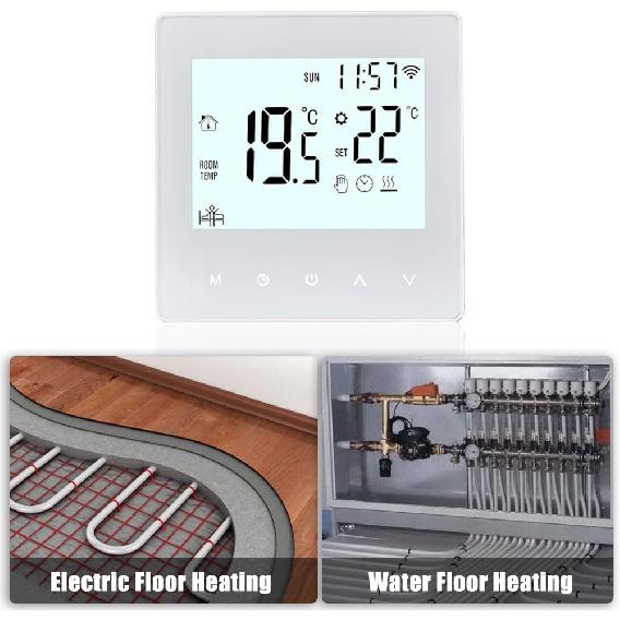 Smart Tuya WiFi Thermostat 3A Digital Programmable LCD Display Underfloor Heating Temperature Controller Digital Intelligent Wall Thermostat for