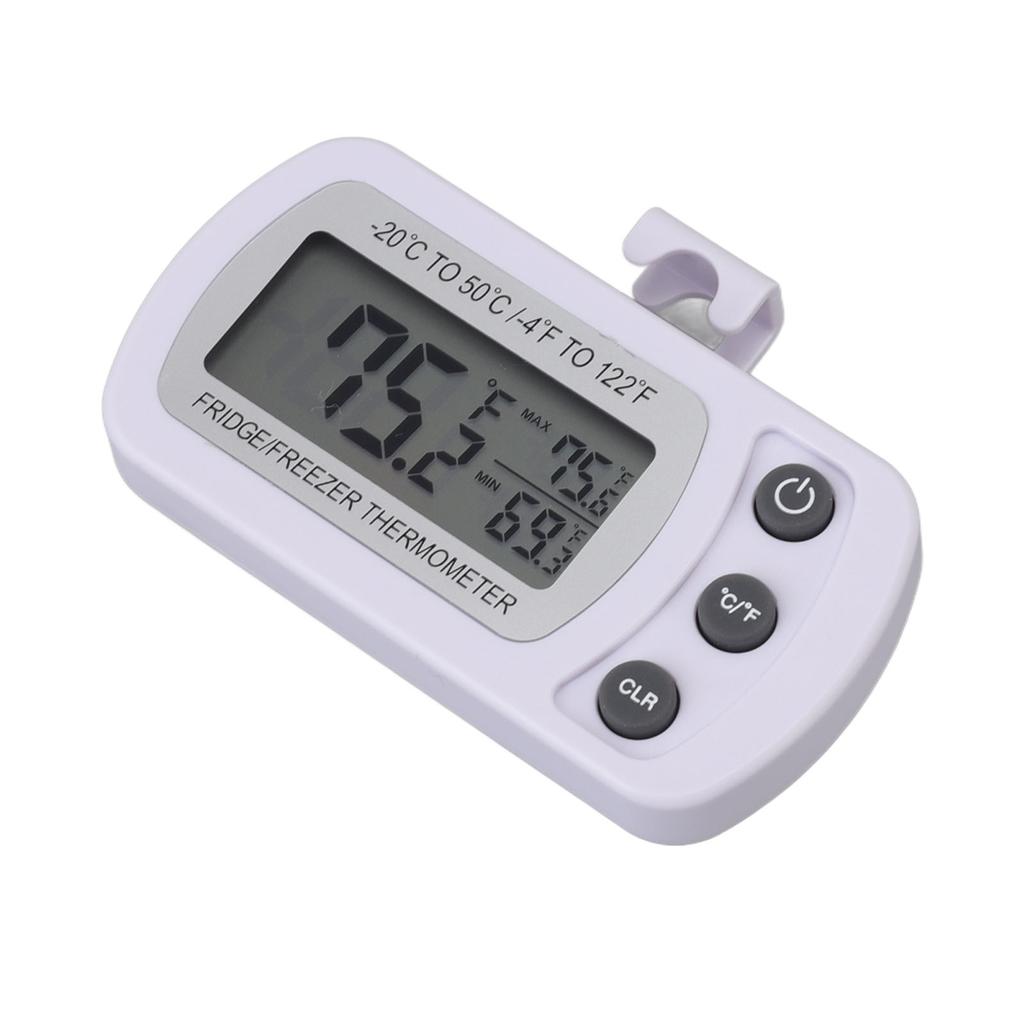 Refrigerator Thermometer Memory Function ABS Body White  degrees C  degrees F Switched Small Compact Digital