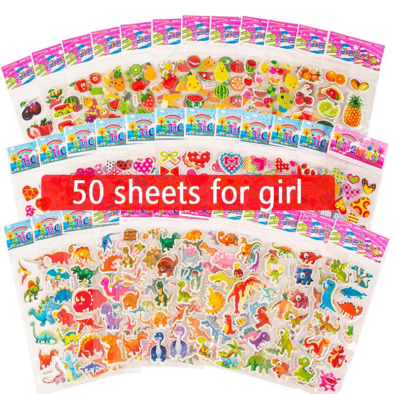 25/40/50 Sheets Clipbook Stickers Handmade DIY Diary Book Decorative over Three Years Old Children Gifts for Boys Girls TMZ