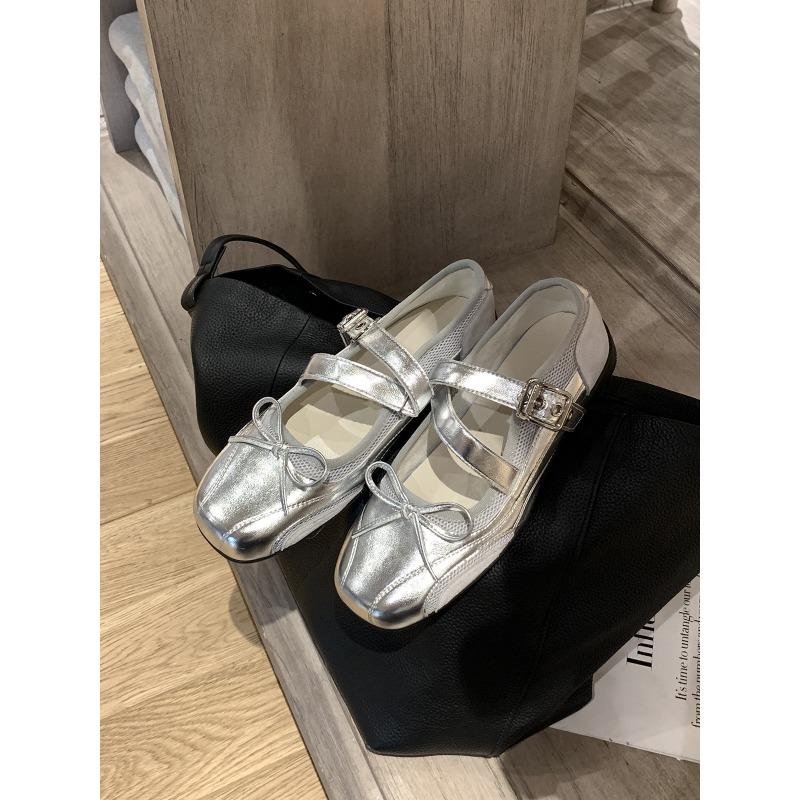 

~ Перекрестный ремень мягкая подошва мягкая поверхность пряжка-одно слово ремень увеличивающая высоту круглая голова бант одинарная обувь женская 40