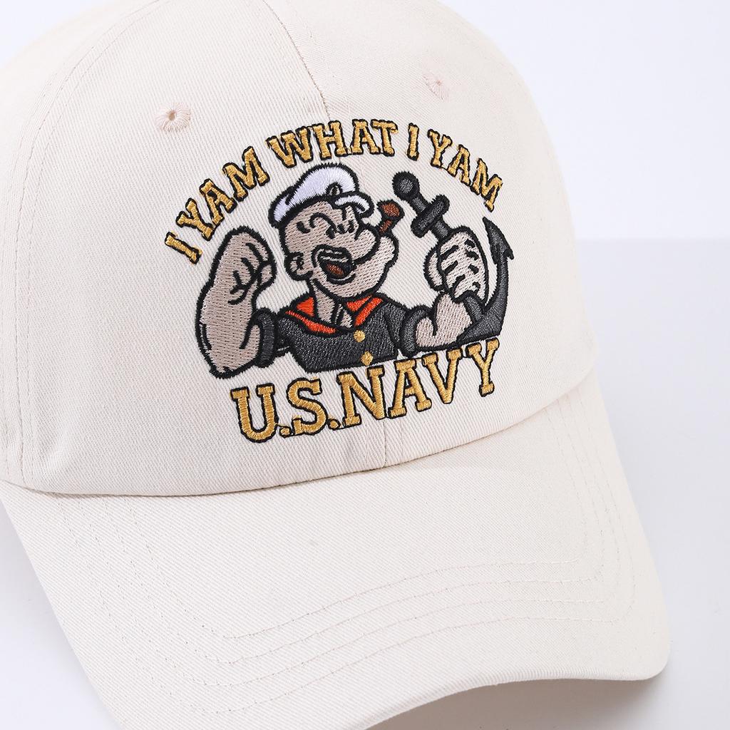 Vintage Old School Cartoon Print Baseball Cap Unisex Outdoor Casual Hat Duckbill Cap Round Top Cotton Cap For Teenagers Spring Autumn Winter