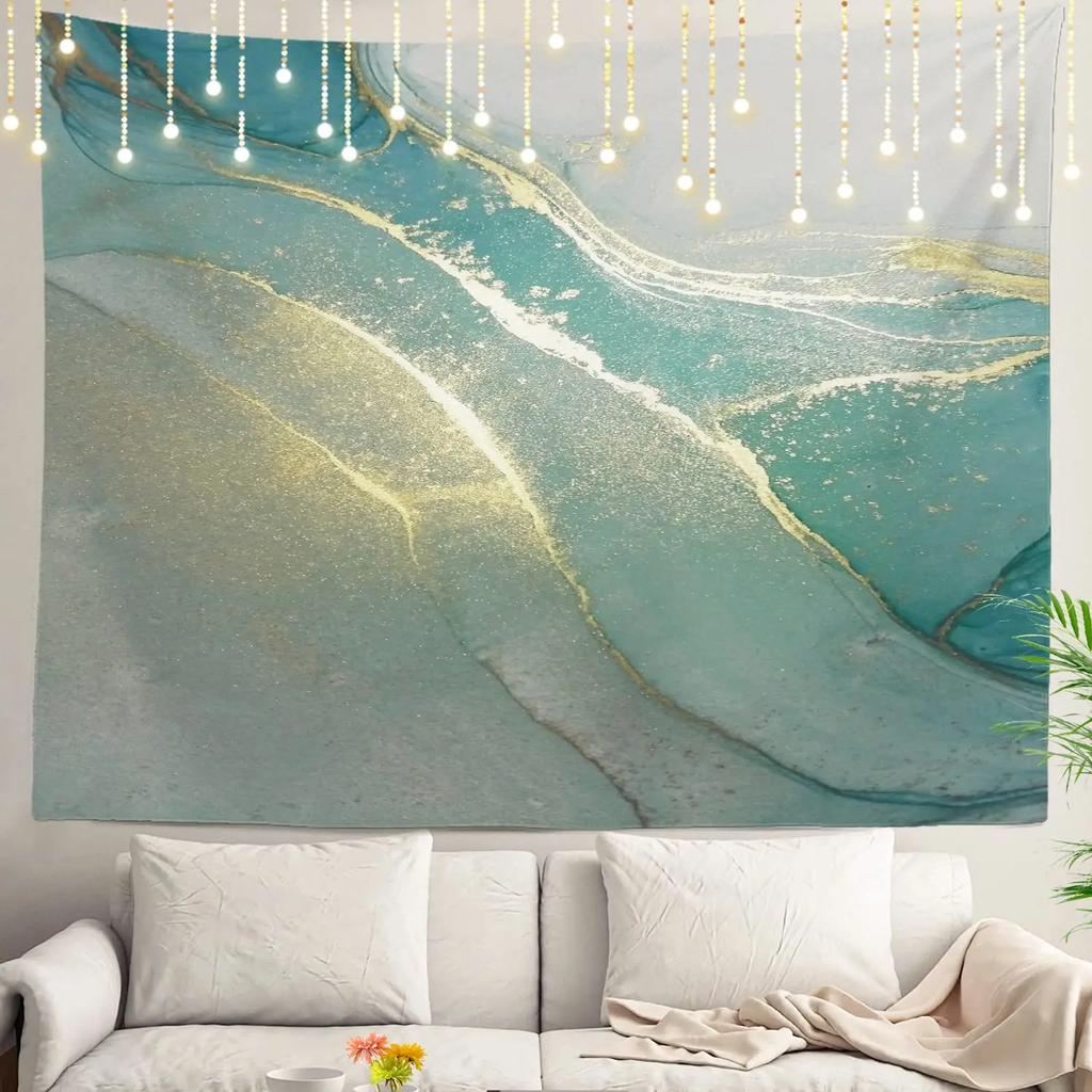 Marble Print TapestryRetro Style Paintbrush Colors Ink Marbling Watercolor ArtWall Hanging for Bedroom Living Room Dorm Decor