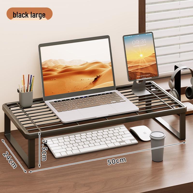 Iron Art Desktop Laptop Stand with Cooling Base and Monitor Bracket