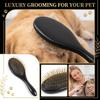 Pet Grooming Brush with Metal Pin Bristles and Comfortable Handle for Effective Hair Removal and Cleaning Suitable for Various Pet Fur Types