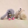 Cute Cartoon Plush Soft Tulip Bunny Pendant Keychain Backpack Hangings Decoration Gifts