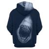 Men's CLlothing Shark Pattern Hoodie 3D Horror Gothic Whale Print Top New Hoodie Women's Harajuku 2k Sweatshirt Hooed Tops