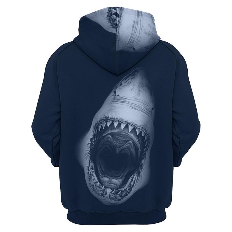 Men's CLlothing Shark Pattern Hoodie 3D Horror Gothic Whale Print Top New Hoodie Women's Harajuku 2k Sweatshirt Hooed Tops
