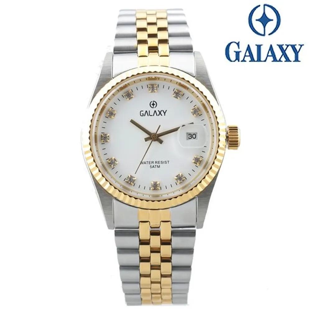 Galaxy 50M Wasserdichte Herren-/Damen-Paar-Armbanduhr QT7013MG/QT7013FG