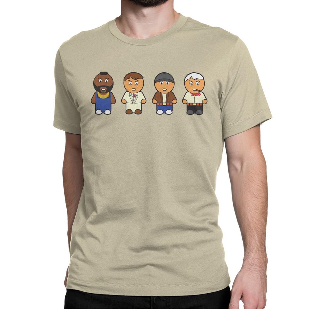 Das A-Team Film T-Shirts für Herren 100% Baumwolle Freizeit T-Shirt Rundhals T-Shirt Kurzarm Tops Party