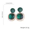 Silver Needle Rhinestone Stud Earrings – Elegant Light Luxury Style, Versatile and High-end Jewelry for Women