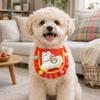 Funny Chinese Style New Year Cat Collar Cartoon Comfortable Dog Scarf Horse Pattern Warm Cat Drool Towel Photo Props
