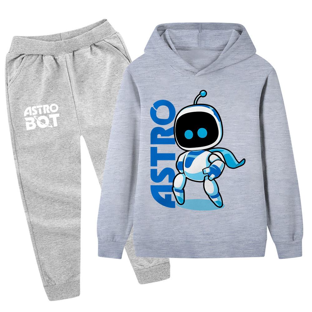 

PB1337 Kids Boys Girls Astro Bot Printed Long Sleeves Hoodie Trousers Sets 110cm