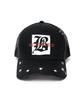 BLACKBLOND Vividi Graphic Logo Studded Trucker Mesh Cap (Black)