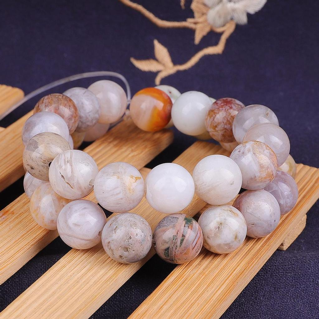 Marmură din frunze de bambus Piatră naturală 4/6/8/10/12MM Mărgele libere rotunde pentru realizarea de bijuterii