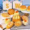 PU Soft Slow Rebound With Fragrance Simulation Bread Toast Egg Tart Toy Model Home Decoration Squeeze Food Stress Relief Toys