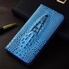 For XIAOMI Mi 15 Ultra 15Ultra 5G Flip Case 3D Crocodile Head Magnetic Cover Cowhide Genuine Leather Card Pocket Wallet Covers