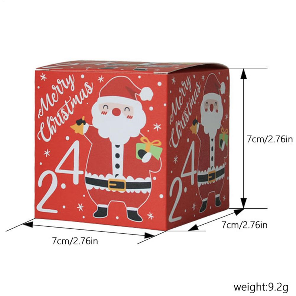 

Порожні Різдвяні Коробки для Відліку Зимові Святкові Декорації Різдвяний Порожній Календар-Коробки для Відліку, щоб Наповнити Печивом L синій