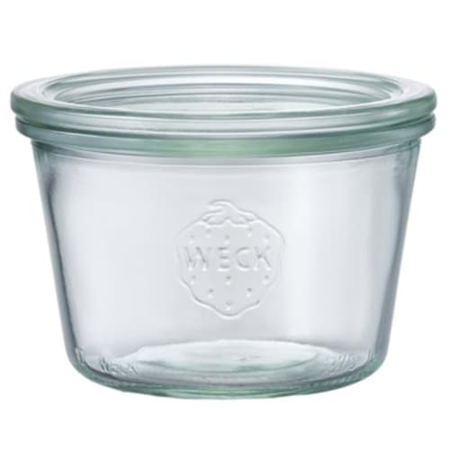 WECK MOLD SHAPE WE-741 300ml | Glass Storage Container with Plastic Cover and KAMIYA Sticker