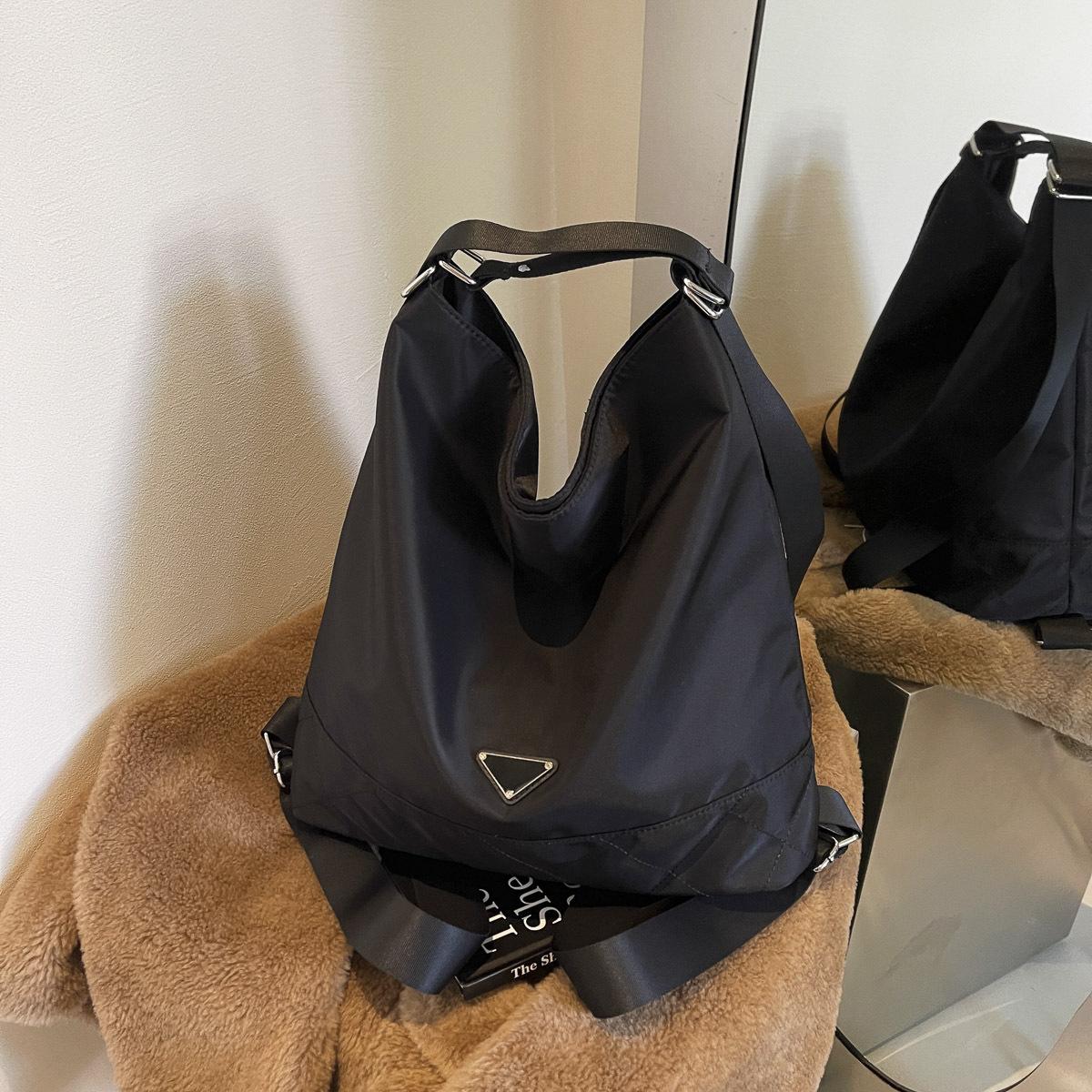 

Простая женская сумка-тоут для поездок на работу, 4 больших вместительных рюкзака, модный тренд, рюкзак-мессенджер High Sense чёрный