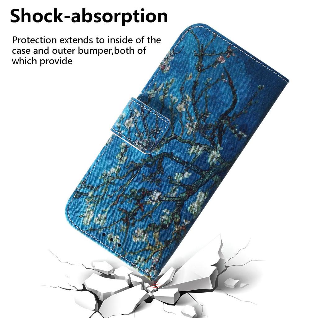 Leather Cover for Xiaomi Redmi 11A 4G/Redmi 12C 4G Phone Case Pattern Printing Anti-Scratch Wallet Shell