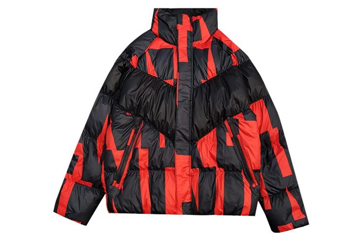 Nike Down Jackets Men s Black Red Multicolor Stand Collar Moderate Other CK1850-634 L