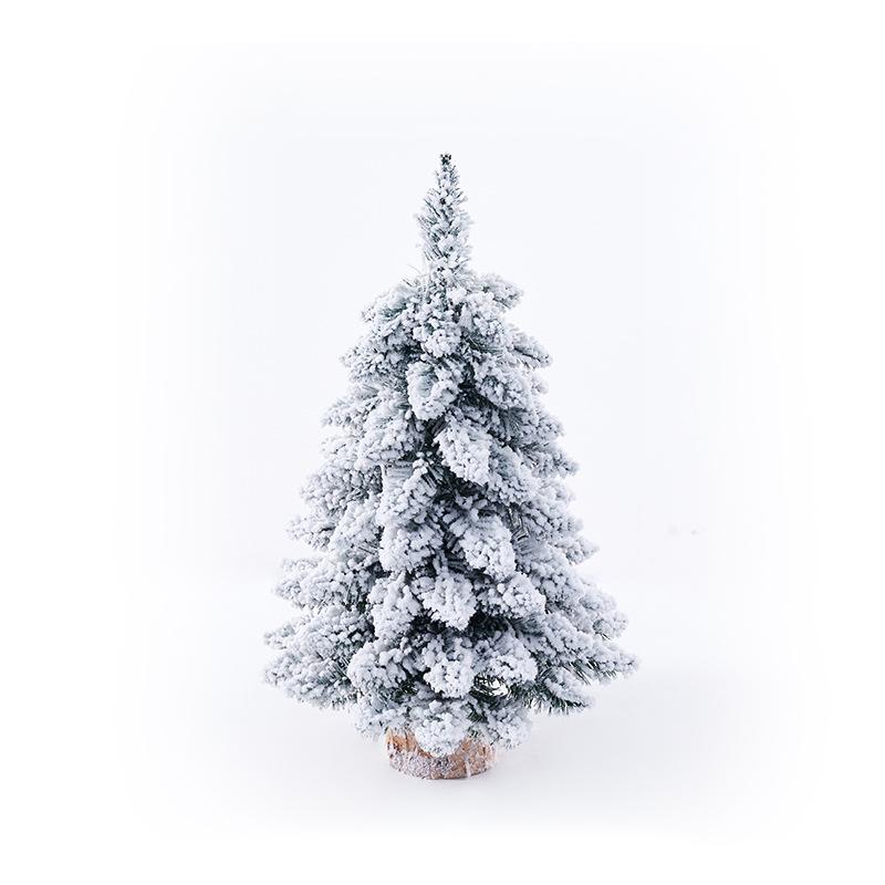 Christmas Small Flocking Tree Mini Christmas Tree Sagging Christmas Tree