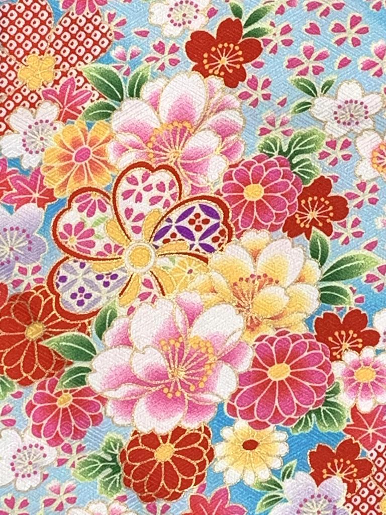 Muromachi 7 Years Old Kimono Full Set Four Kimono Making Obi Set 753 Twisted Plum and Double Cherry PTK380d103YY [Kyoto st. ] Shichi-Go-San Girls'