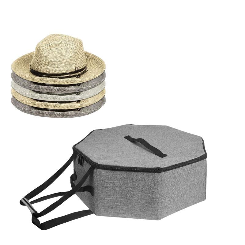 

Органайзер для шляп для женщин и мужчин, дорожная коробка для ковбойской шляпы с ручками и крышкой, эластичные ремни,