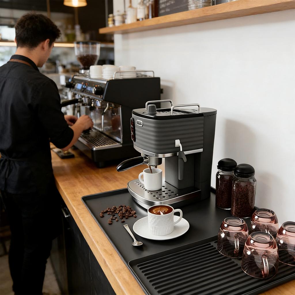 Coffee Machine Mat, Kitchen Coffee Bar Draining Mat