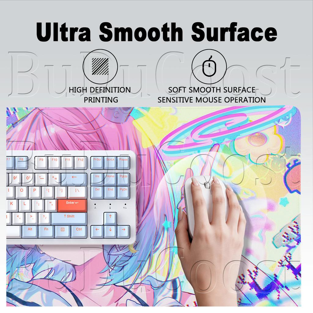 Hololive Anime Kawaii Girl Himemori Luna Mouse Pad Large Laptop Keyboard Mat Non-slip Rubber Base Office Mouse Mats XXL Desk Rug