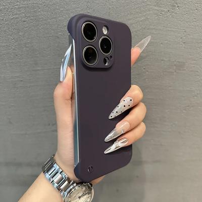 Luxury No Borders Matte Phone Case For iPhone 11 12 13 14 15 Pro Max 7 8 Plus X Xs Max XR Mini Ultrathin Bumper Cases Cover