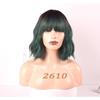 MISS WIG Kurzwellige Damen-Perücke mit Pony, schwarze Kunstfaser-Perücke für den täglichen Gebrauch