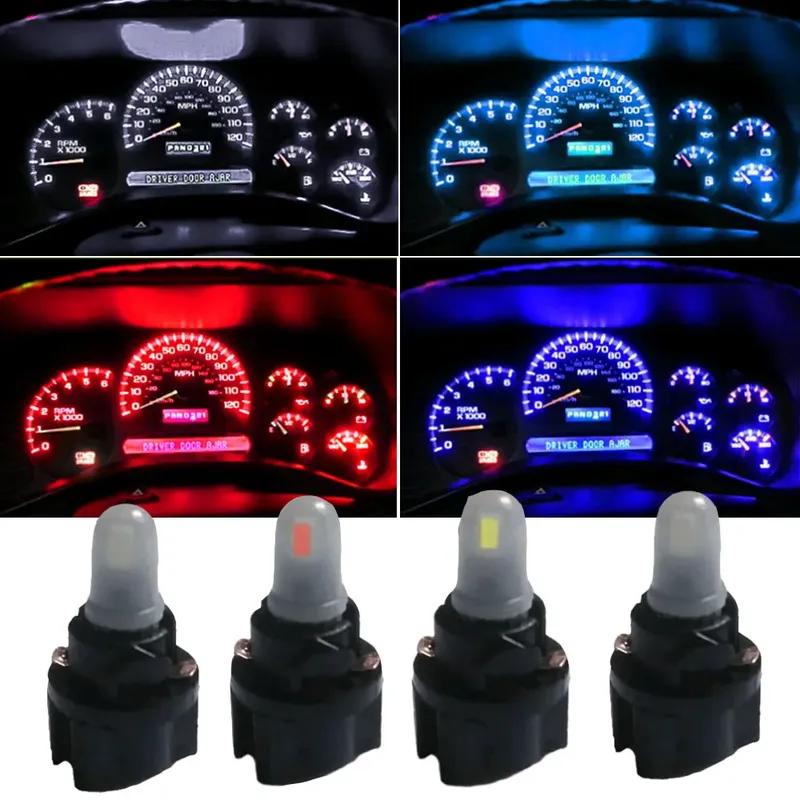 10Pcs trument Lighting T5 T6.5 W1.2W Car LED Bulb Dashboard 12V 3000K 6000K White Red Ice Blue Auto Panel Lights Accessories