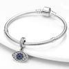 Copper Inlaid Blue Zirconium Evil Eye Charms Beads Fit Original Bangle Bracelet Diy Jewelry Dangle Gift