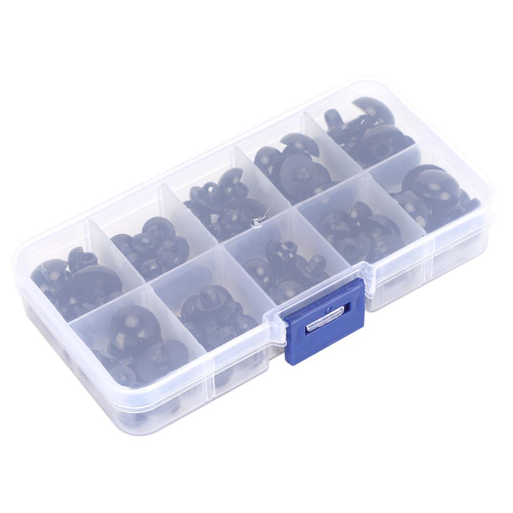 100pcs Plastic Plastic Crafts Black Toy Accessories Doll Accessories Doll Eyes  Sewing Accessories